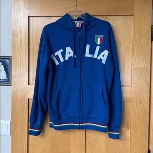 Brandon.com Blue Italia Zip-Up Hoodie XL